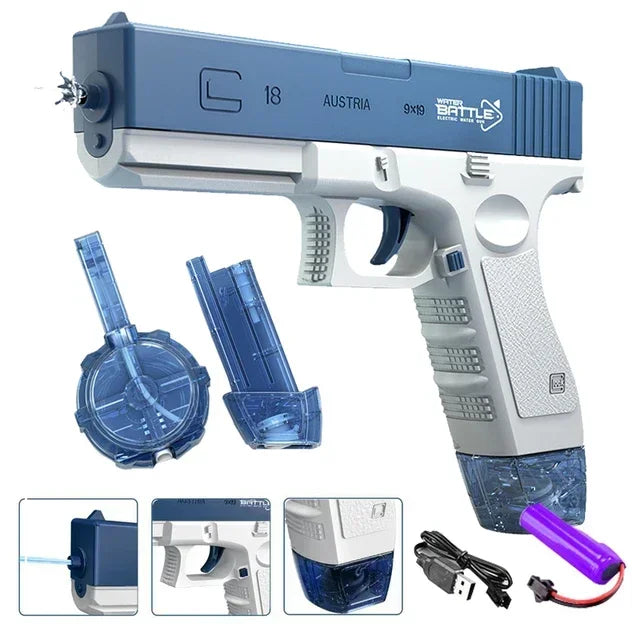 Electric Water Gun – Powerful Squirt Toy for Adults & Kids – Summer Beach Fun Blaster
