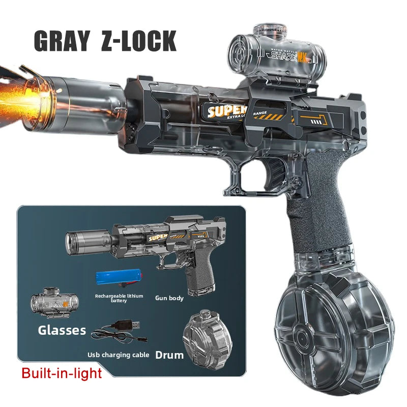 Electric Water Gun – Powerful Squirt Toy for Adults & Kids – Summer Beach Fun Blaster