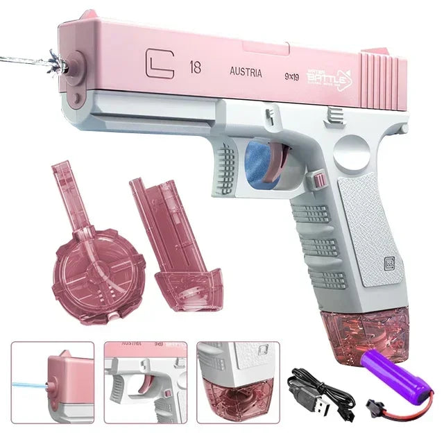 Electric Water Gun – Powerful Squirt Toy for Adults & Kids – Summer Beach Fun Blaster