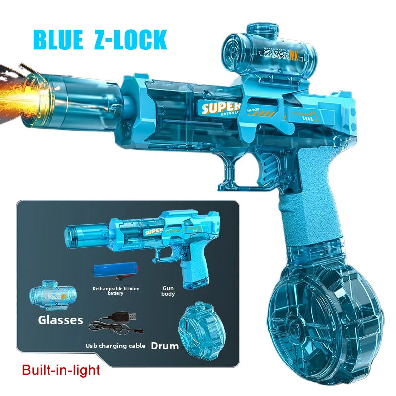 Electric Water Gun – Powerful Squirt Toy for Adults & Kids – Summer Beach Fun Blaster
