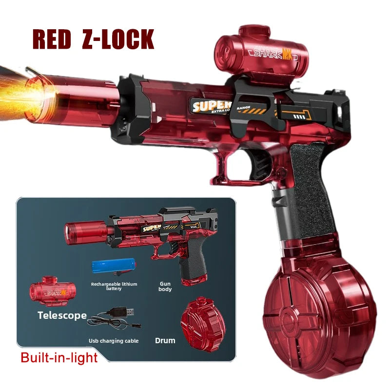 Electric Water Gun – Powerful Squirt Toy for Adults & Kids – Summer Beach Fun Blaster